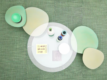HARVEY - Contemporary style low square round wooden coffee table by Paola Lenti - view 2